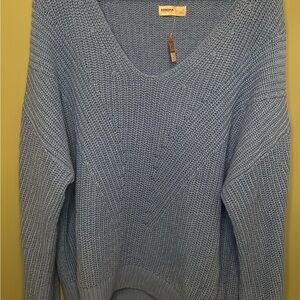 Sonoma Women's Light Blue V-Neck Sweater